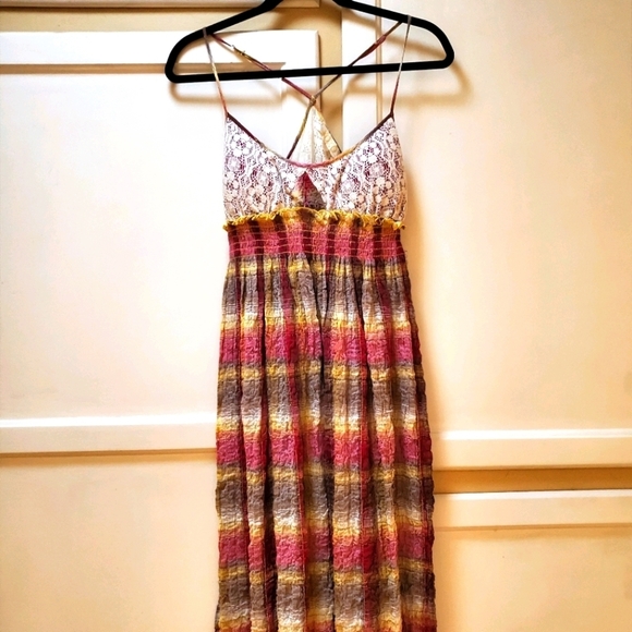 XOXO Women's Open Back Boho Maxi Dress - Picture 3 of 12